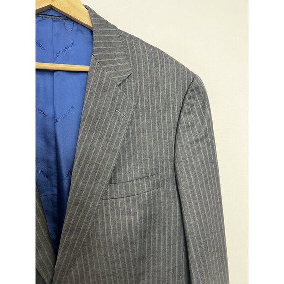 Ermenegildo Zegna Fabric Striped men's sports Jacket blazer grey Sz S/M - Picture 3 of 15